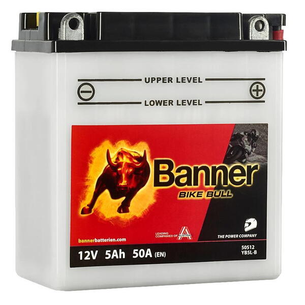 Banner Batterien GmbH Motobaterie Banner BIKE BULL 50512 YB5L-B 12N5-3B 12V 5Ah 50A