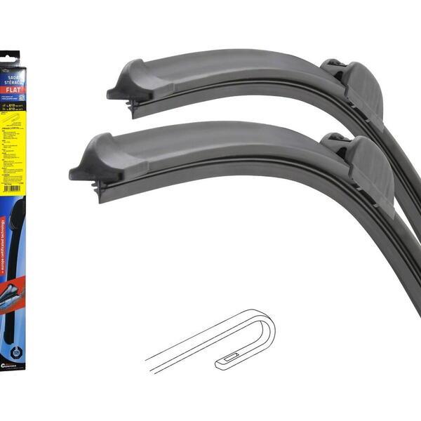 BMW Serie 7 Stěrače FLAT SET (HOOK) 610+610mm