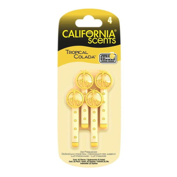 California Scents Vent Stick Monterey Vanilla - Vanilka, vonné kolíčky 4 ks