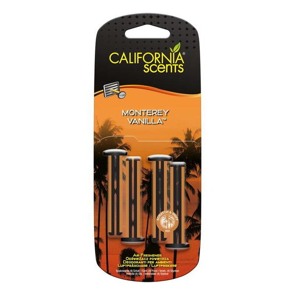 California Scents Vent Stick Monterey Vanilla - Vanilka, vonné kolíčky 4 ks