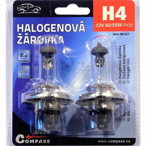 Compass Žárovka 12V H4 60/55W P43t blister 2ks