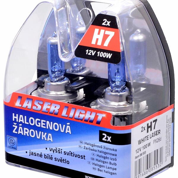 Compass Žárovka 12V H7 100W PX26d WHITE LASER 2ks