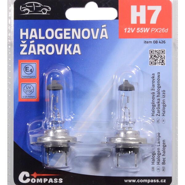 Compass Žárovka 12V H7 55W PX26d blister 2ks