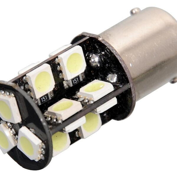 Compass Žárovka 19 SMD LED 12V Ba15S s rezistorem CAN-BUS ready bílá