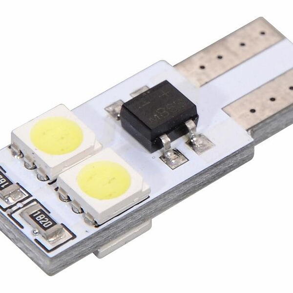 Compass Žárovka 4 SMD LED 12V T10 s rezistorem CAN-BUS ready bílá