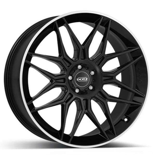 DOTZ LongBeach dark 10,5x21 5x112 ET50 černý lak/leštěný límec