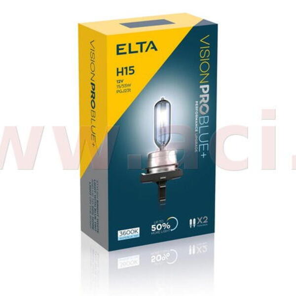 ELTA žárovka H15 55/15W (patice PGJ23T) VisionProBlue +50% (sada 2 ks)