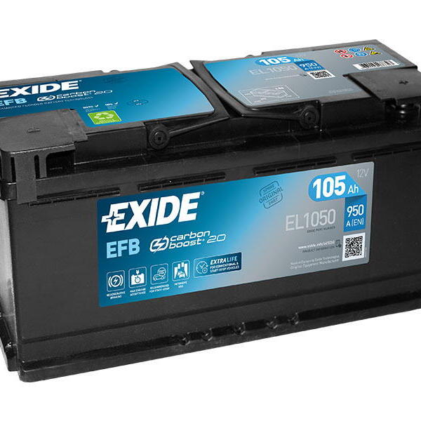 Exide Start-Stop EFB 12V 105Ah 950A EL1050