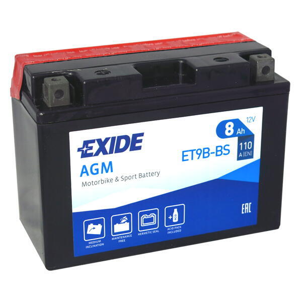 Exide YT9B-BS, ET9B-BS