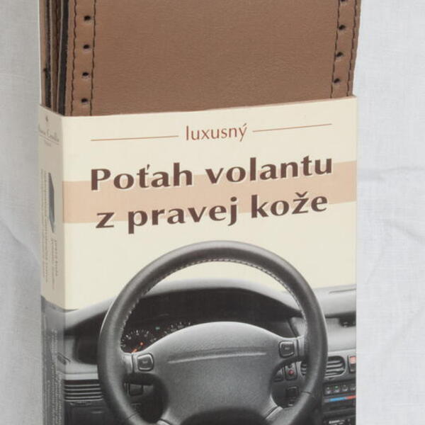 Mária Cavallo (made in Slovakia) Kožený potah volantu Maria Cavallo - dvojbarevný hnědočer