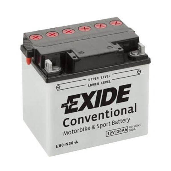 Motobaterie EXIDE BIKE Conventional 30Ah, 12V, E60-N30-A