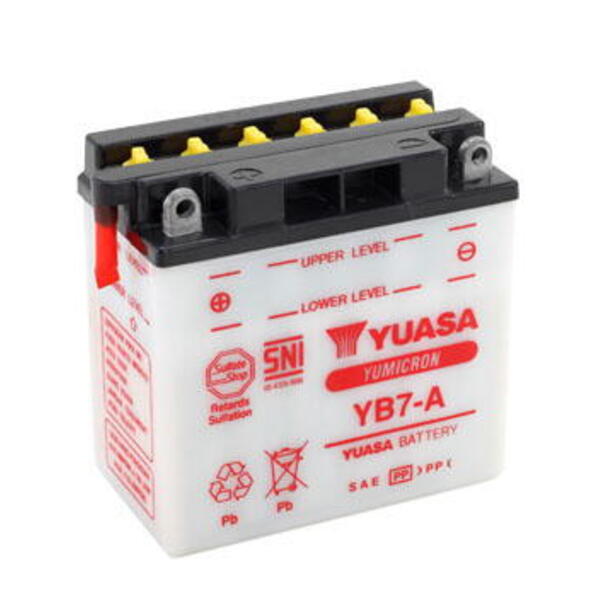 Motobaterie YUASA (originál) YB7-A, 12V,  8Ah