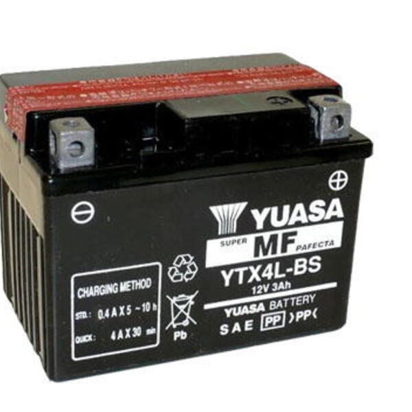 Motobaterie YUASA (originál) YTX4L-BS, 12V,  3Ah