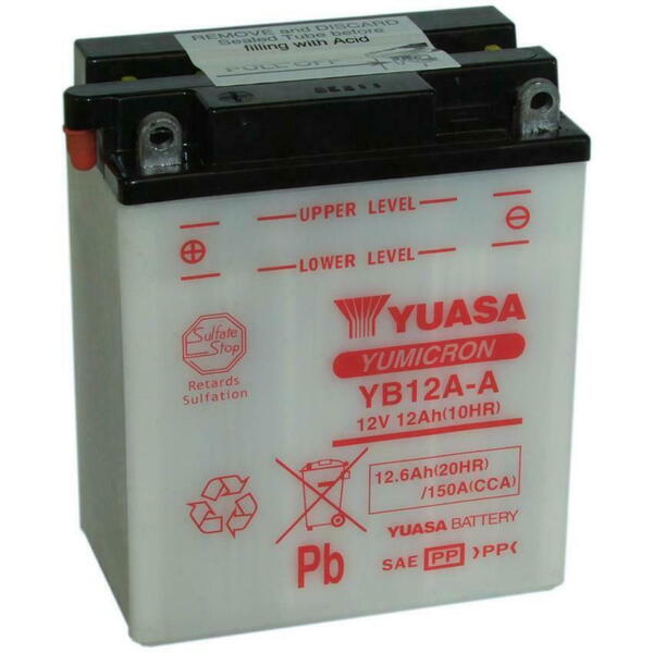 Motobaterie YUASA YB12A-A 12V 12Ah