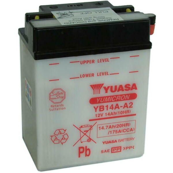 Motobaterie YUASA YB14A-A2 12V 14Ah