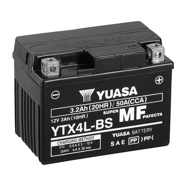 Motobaterie YUASA YTX4L-BS 12V 3Ah 50A