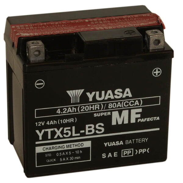 Motobaterie YUASA YTX5L-BS 12V 4Ah 80A