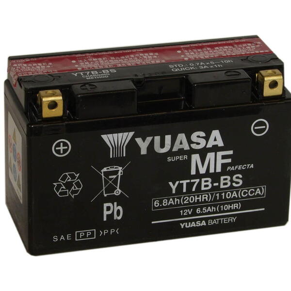 Motobatrie YUASA YT7B-BS 12V 6,5Ah 110A