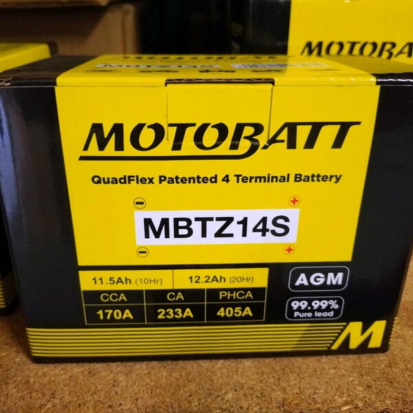 MotoBatt MBTZ14S - 11,5Ah 170A 12V - Baterie přednabitá