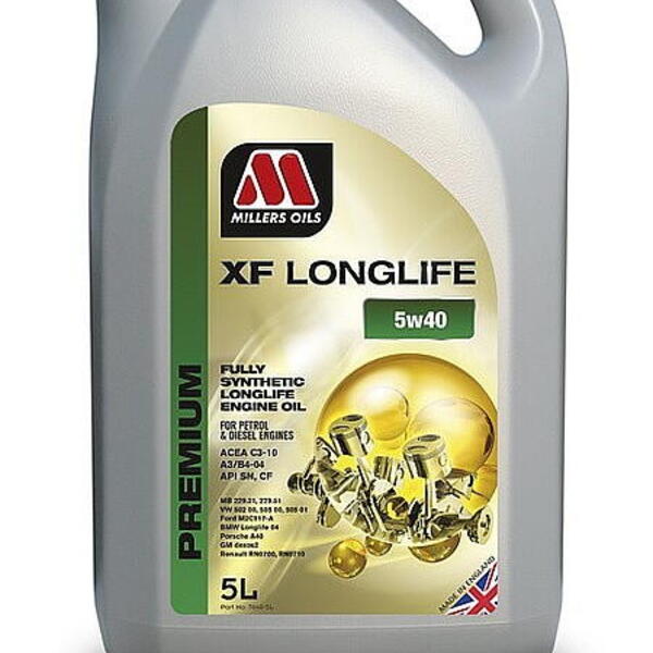 Motorový olej Premium Millers Oils XF Longlife 5w40 5 L 76405 (Akční komplet výměna oleje 