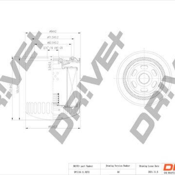 Olejový filtr DRIVE DP1110.11.0272