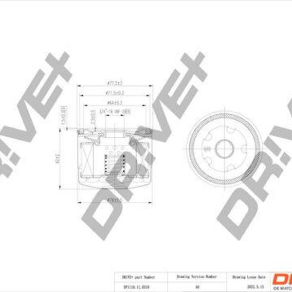 Olejový filtr DRIVE DP1110.11.0310