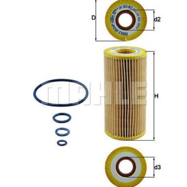 Olejový filtr MAHLE OX 383D
