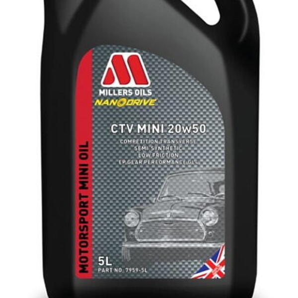 Polosyntetický motorový olej Nanodrive Millers Oils CTV Mini 20w50 5 L 79595 (Akční komple