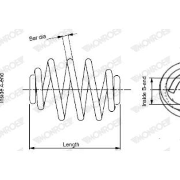 Pružina podvozku MONROE SN3443