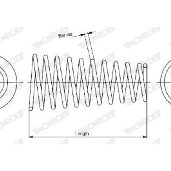 Pružina podvozku MONROE SP3633