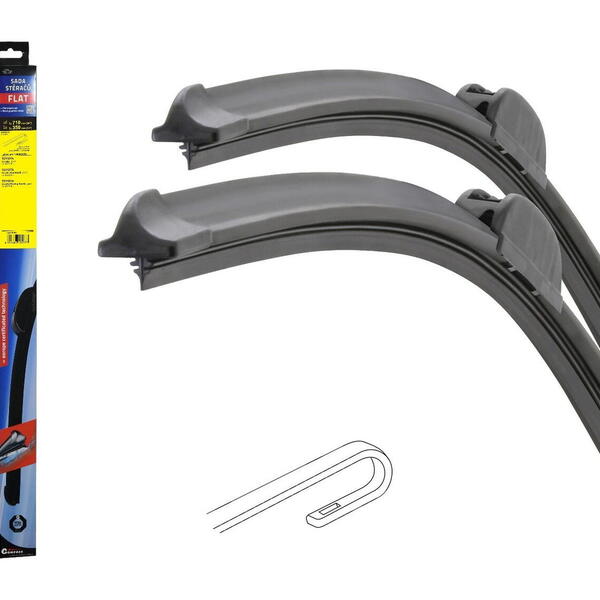 Stěrače FLAT SET (HOOK) 710+350mm Toyota Corolla 01/2019-