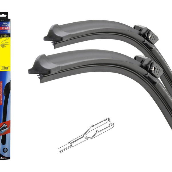 Stěrače FLAT SET (TALON) 550+410mm Dacia Lodgy 05/2015-