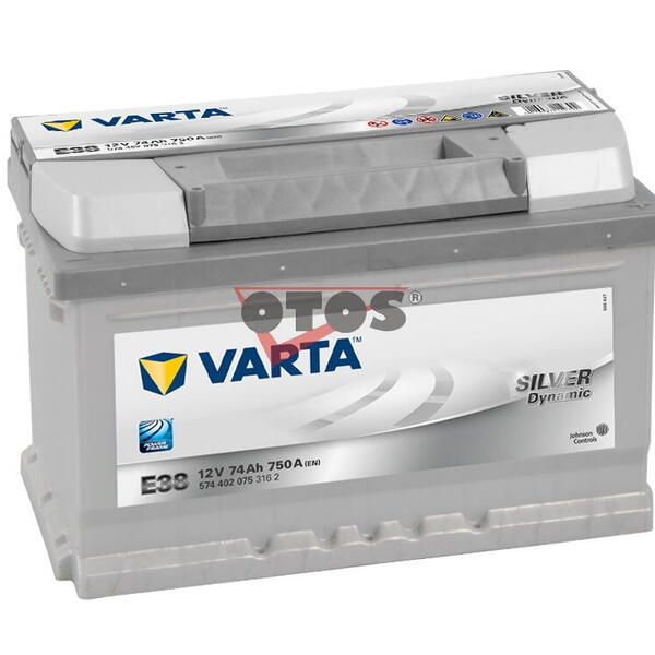 VARTA - Clarios Czech spol. s r.o. Varta Silver Dynamic 74AH 750A, 574402, E38