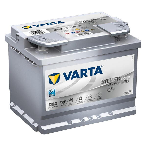 VARTA - Clarios Czech spol. s r.o. VARTA SILVER Dynamic AGM 12V 60Ah 680A, 560 901 068, D5