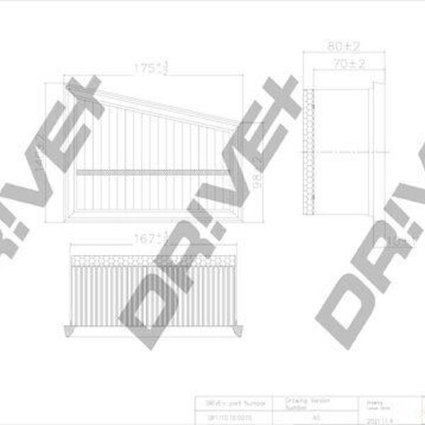 Vzduchový filtr DRIVE DP1110.10.0070