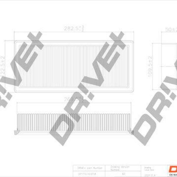 Vzduchový filtr DRIVE DP1110.10.0118