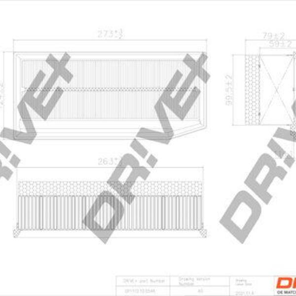 Vzduchový filtr DRIVE DP1110.10.0546