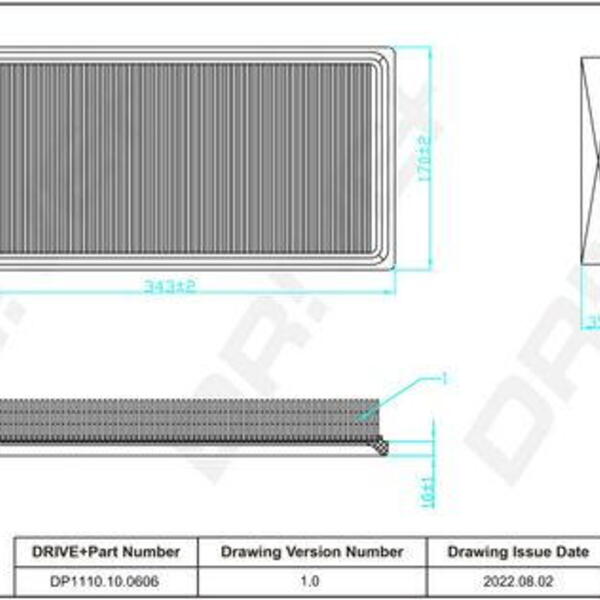 Vzduchový filtr DRIVE DP1110.10.0606