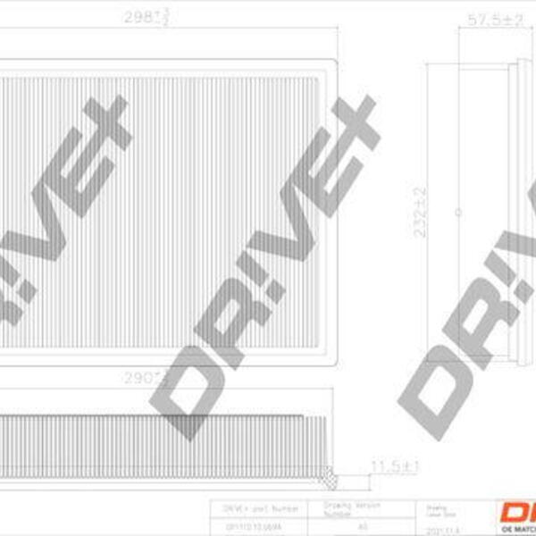 Vzduchový filtr DRIVE DP1110.10.0694