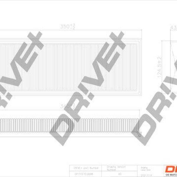 Vzduchový filtr DRIVE DP1110.10.0698