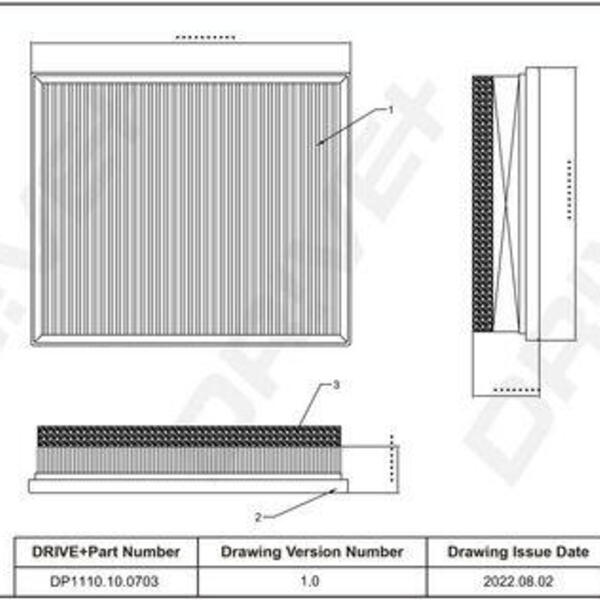 Vzduchový filtr DRIVE DP1110.10.0703